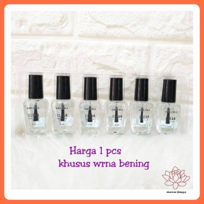 ❤mawarjingga❤ implora kutek bening - base coat implora -- nail polish implora bening / clear