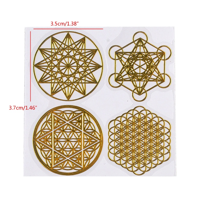 SIY  7 Chakra Geometric Copper Energy Tower Orgonite Stickers Flower Life Tree Pyramid Epoxy Resin Material Jewelry Making