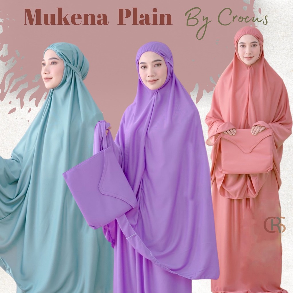 [] Mukena Polos Hyget / Mukenah Pleated Dewasa ( PLAIN )