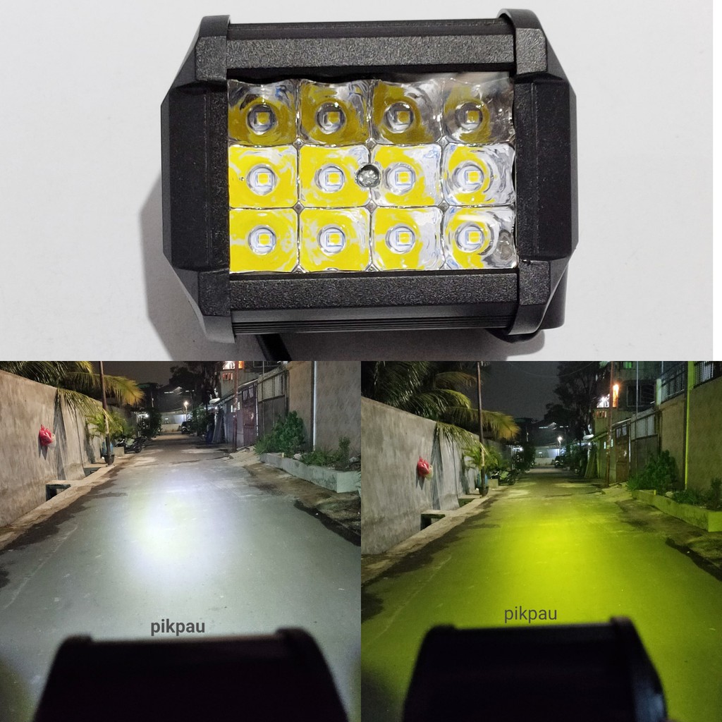 Lampu Tembak Sorot CWL 12 Mata LED Waterproof Motor Mobil 12-80 Volt