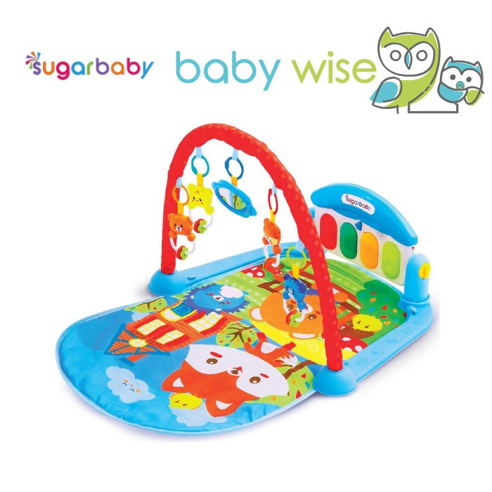 Sugar Baby Piano Playmat Play Mat Playgym Sensory Musical Rattle Toys - Matras Kasur Mainan Karpet Anak Bayi Lagu Musik-Sunday Stroll