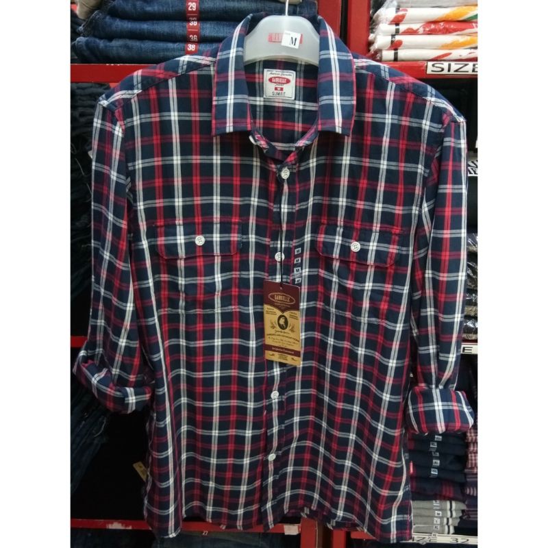 Kemeja Lengan Panjang Pria Gabrielle Jeans Original Mens LB03355ST Slimfit