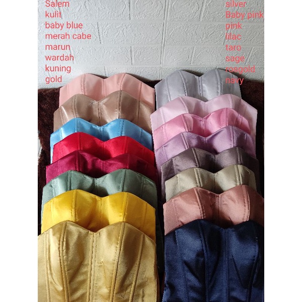 free order bustier/kamisol/daleman kebaya/kemben sleting depan.lowback dan variasi