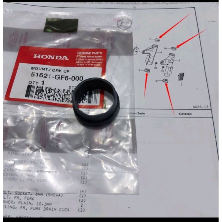 Karet kuping lampu honda win 100 gl 100 125 original