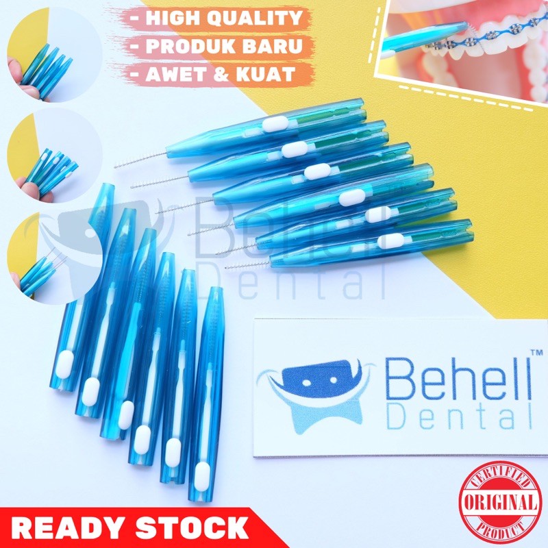 Behelldental INTERDENTAL BRUSH BEHEL HIGH QUALITY • Sikat Sela Sela Celah Gigi / Ortho brush dengan tutup - Dental orthodontic orthodontics