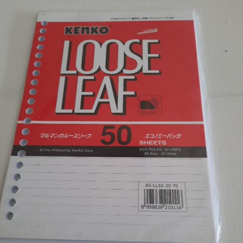 

LOOSE LEAF GARIS A5(50 LEMBAR)