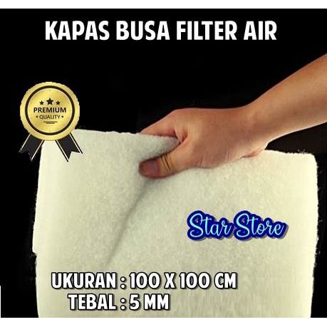 Kapas Busa Media Filter Air / Kapas Saringan Filter Aquarium 1 meter