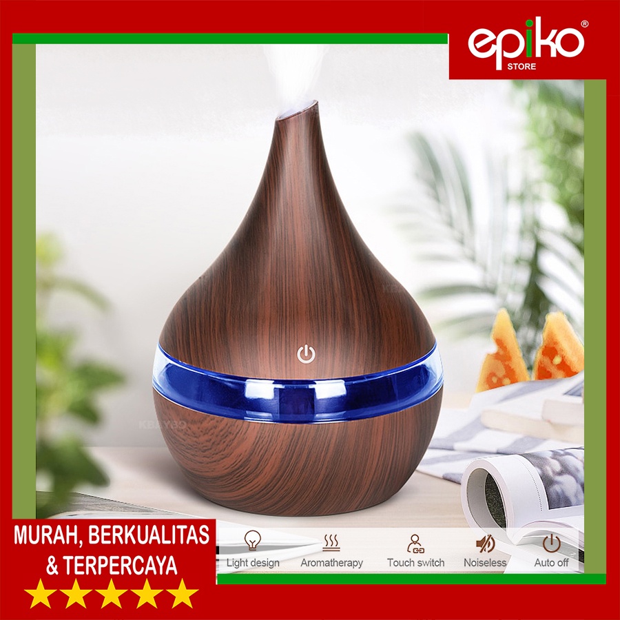 Ultrasonic Air Humidifier Aromatherapy Wood Grain 300ml - K-H98