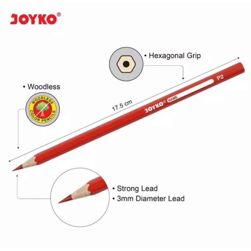 JOYKO Pensil Warna Color Pencil 24 Warna Non TOXIC