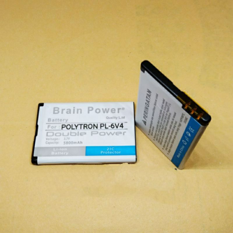 Baterai Batre Battery Polytron Candybar C24E C285 PL-6V4 Doubel Power Battery