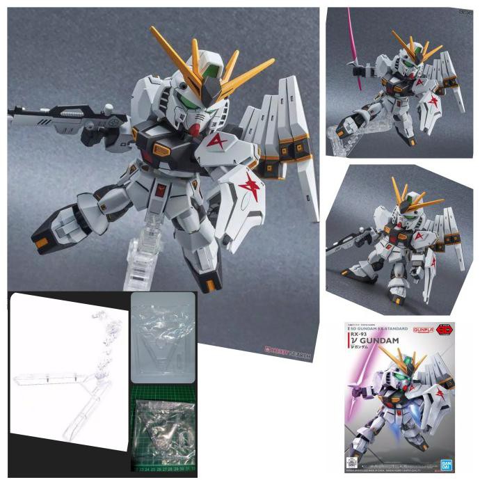 Gundam Bandai Sd Ex Standart Rx 93 Nu Gundam + Mini Action Base Terlaris