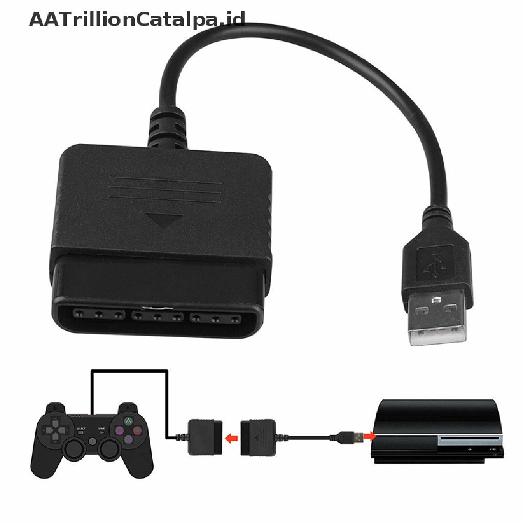 (AATrillionCatalpa) Kabel Adapter Controller PS2 Ke PS3 PlayStation 2 Ke USB Untuk PC PlayStation 3