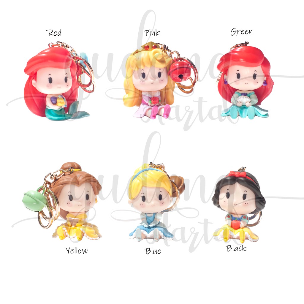 Gantungan Kunci Chubby Sitting Princess Keychain Putri Lucu Imut Gantungan Tas Lucu GH 302103