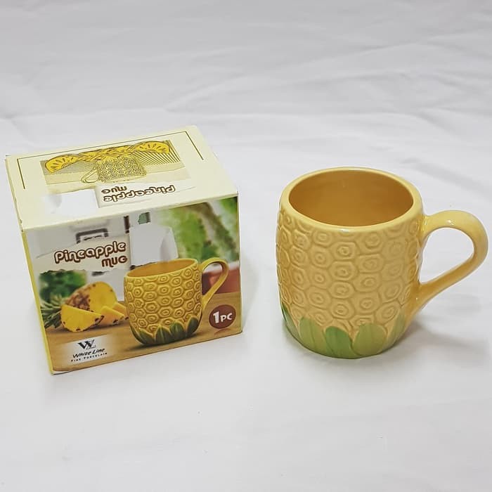 Cangkir Nanas Keramik / Mug Nanas Keramik