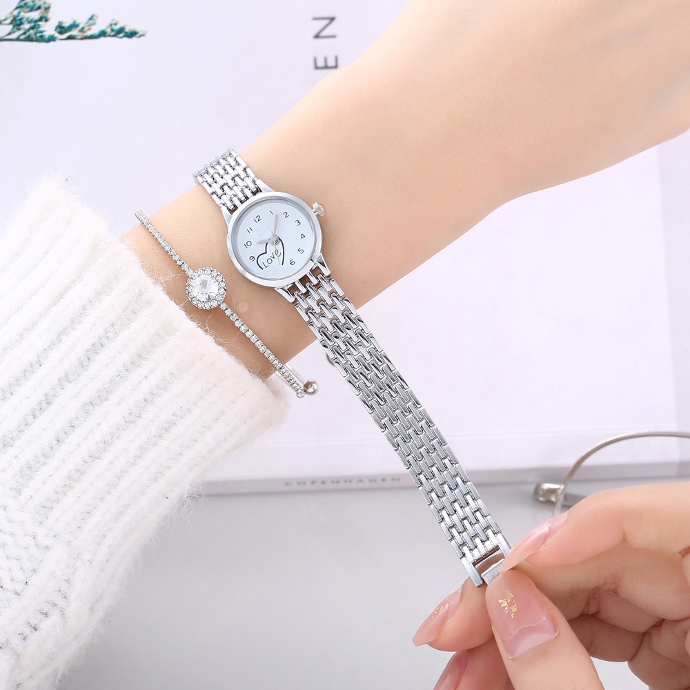 ✅COD  Jam Tangan WANITA RANTAI Jam Tangan Simple Casual Women Small Watch And High murah W200