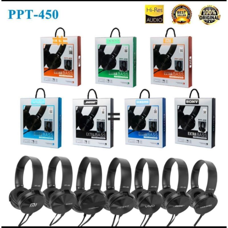 HEDSET HEDSED HF HANDSFREE BANDO JBL PPT 450 EXTRA BASS MURAH BAGUS