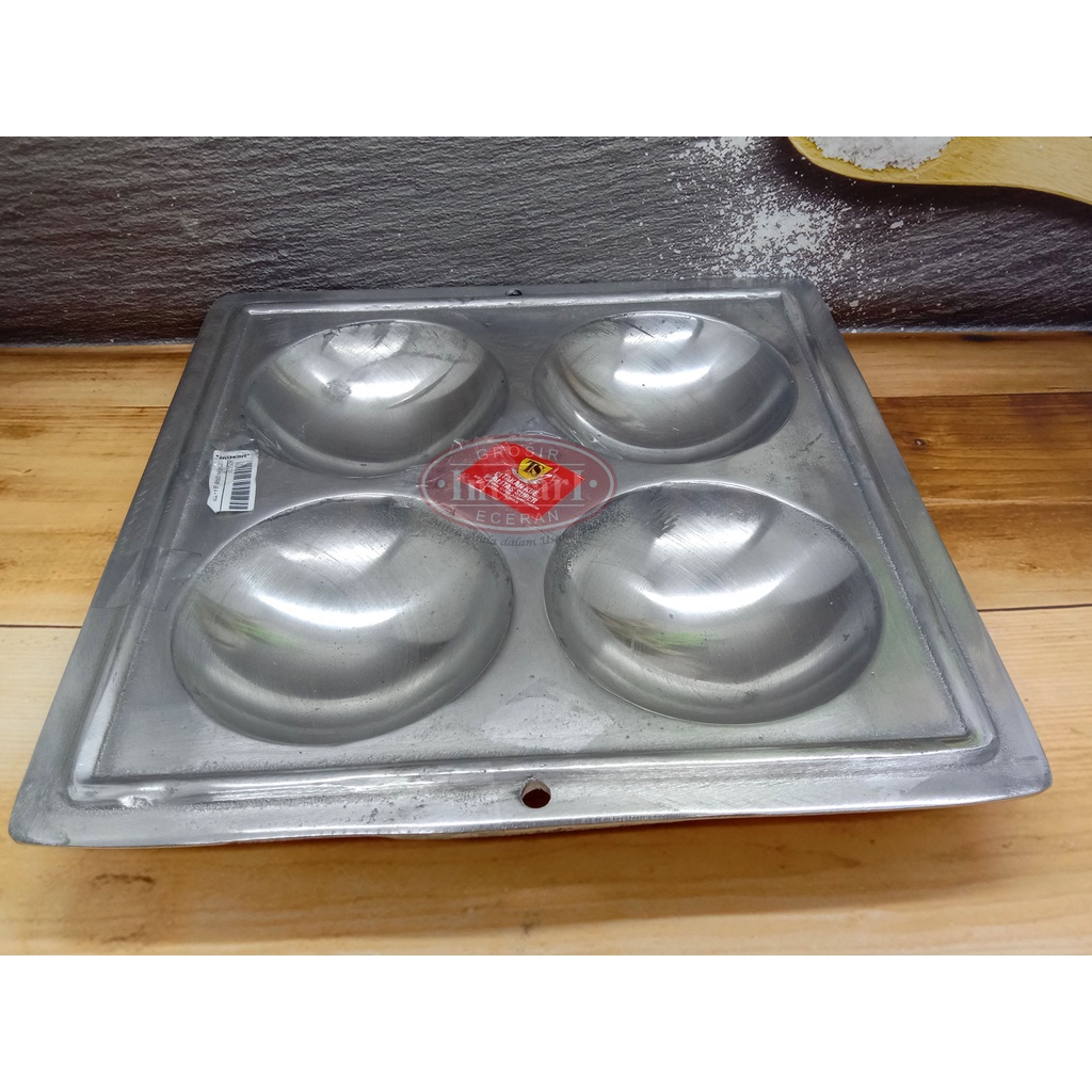 Cetakan Serabi Lubang 4 + Tutup / Cetakan Kue