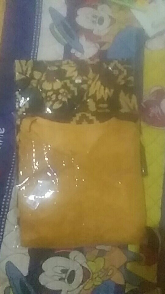 Batik Couple Gamis Brukat Kombinasi Batik Soga 2564