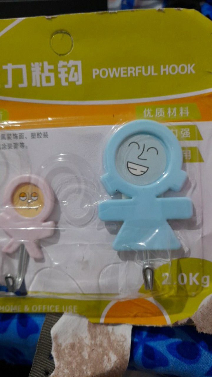 Jhwc07 Gantungan Kait Tempel Family Self Adhesive Hook 1 Set Isi 3 Pcs Cantelan Serbaguna Murah