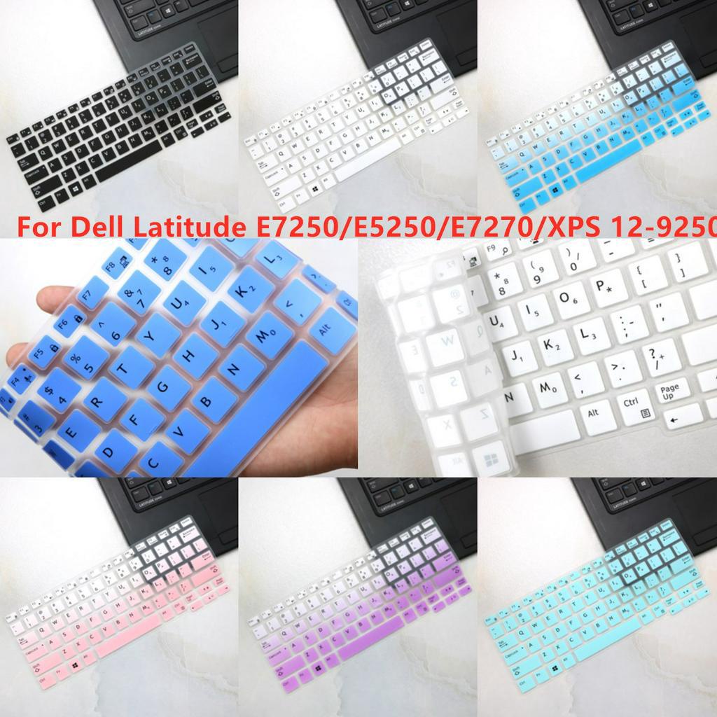 Cover Pelindung Keyboard Laptop Bahan Silikon Ultra Tipis Untuk Dell Latitude E7250 / E5250 / E7270 / Xps 12-9250