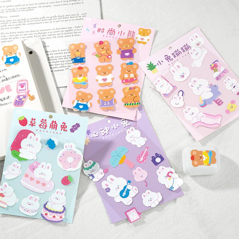 

Strawberry Millk 1 Lembar Sticker Beruang Lucu DIY Perlengkapan Dekorasi Diary Sticker Untuk Scrapbook