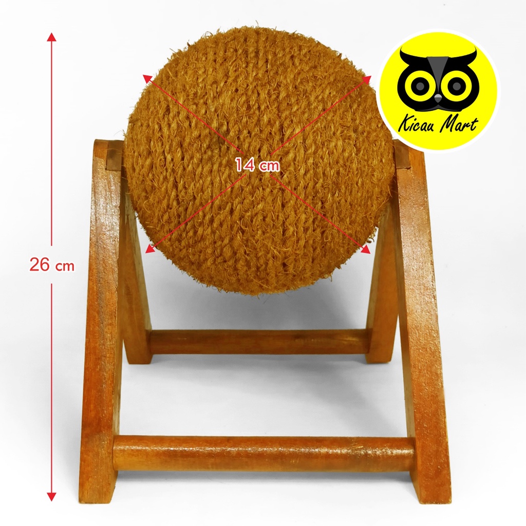 Mainan Kucing Cat Scratcher Papan Garukan Bola Putar Pengasah Cakar Kucing Bola Tali Toys Kitten Sisal Rope Balls Board Grinding Papan Cakaran Kucing Bola Tali Tambang Mainan Kucing