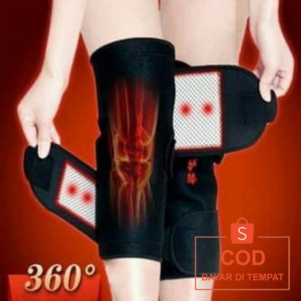 ✅COD 2Pcs Sabuk Korset Deker Terapi Lutut Kaki Turmalin Tourmaline Magnetic Therapy Self Heating Knee Pads Kesehatan Pria Wanita Original