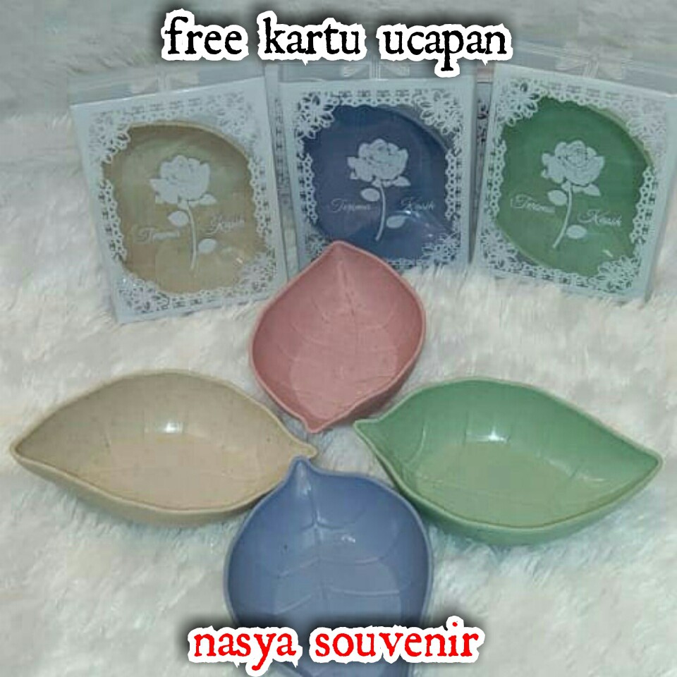 SOUVENIR MANGKUK DAUN KEMAS MIKA SOUVENIR UNIK SOUVENIR MURAH SOUVENIR PERNIKAHAN SOUVENIR KHITANAN