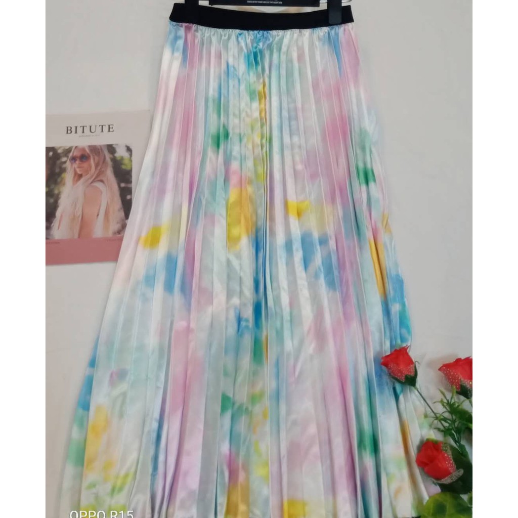 Rok Bawahan Plisket / Pleated Skirt Satin-Rok-7