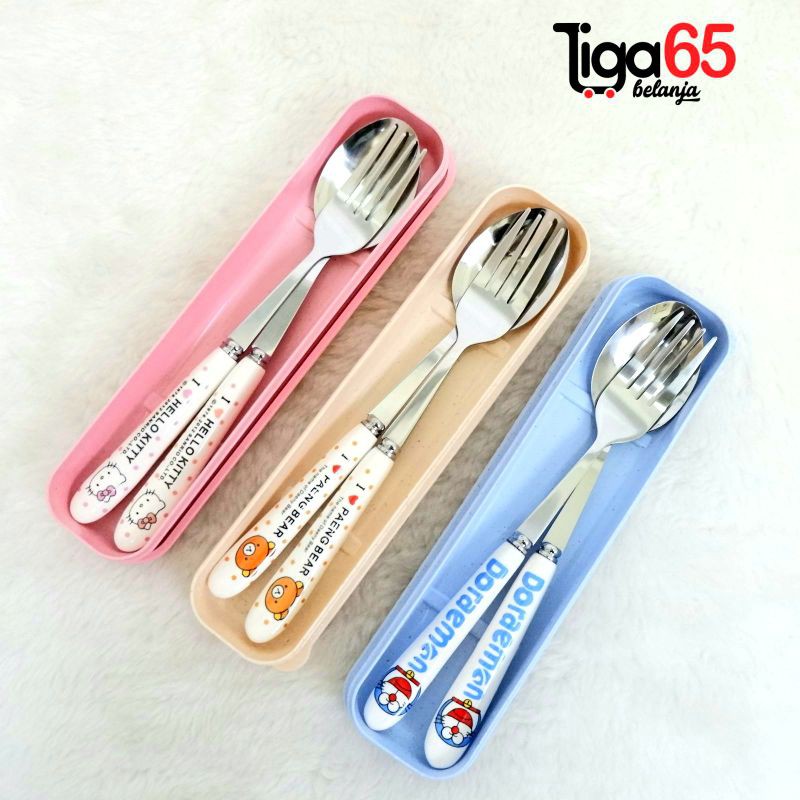 Alat Makan / Sendok Garpu Set / Stainless Steel / Sendok Garpu Portable / Sendok Garpu 6020