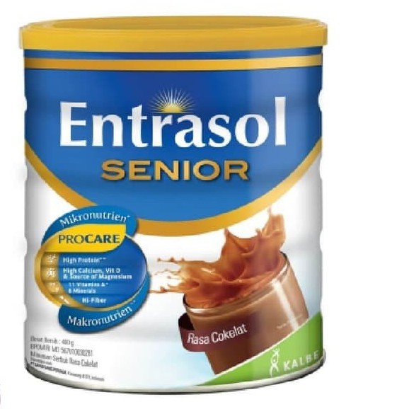 

ENTRASOL SENIOR COKELAT SUSU TIN 400G 400 G