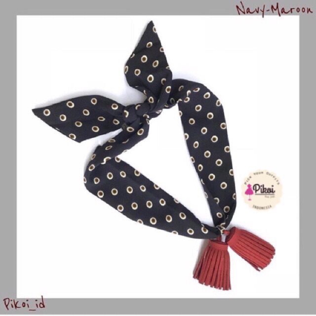 Pikoi scarf / scarf cantik / neck scarf murah / syal import cantik / scarf bangkok murah / twilly