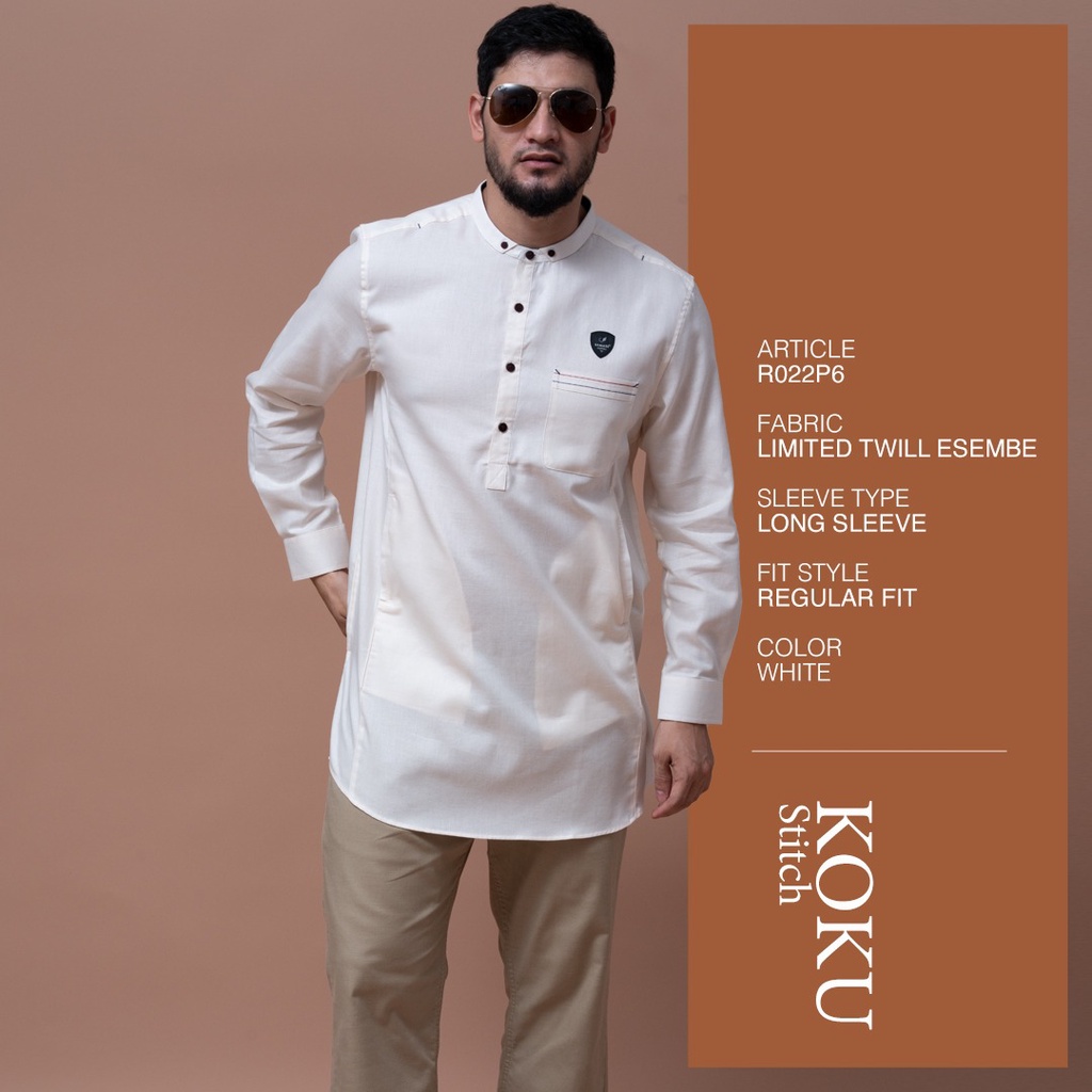 Samase Koku Koko Kurta Stitch Lengan Panjang R022P61