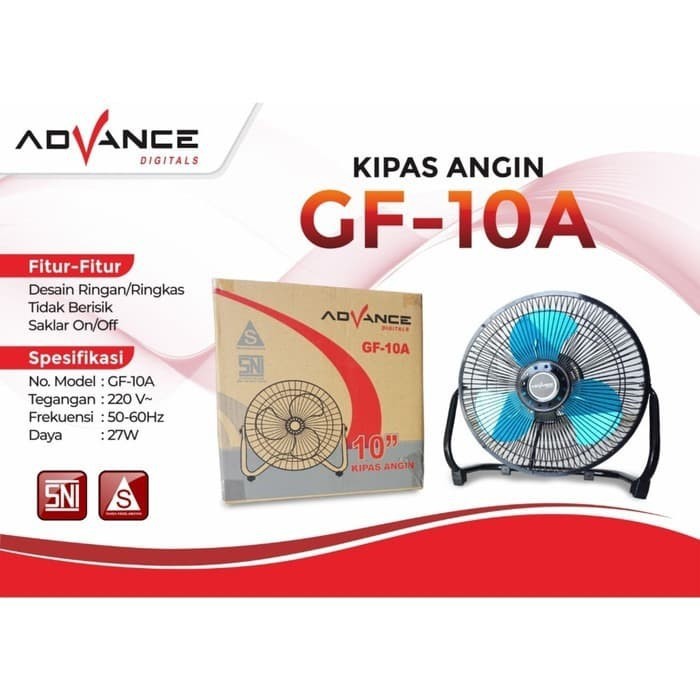 KIPAS ANGIN ADVANCE GF-10A / Kipas Angin Besi 10&quot; GF 10A