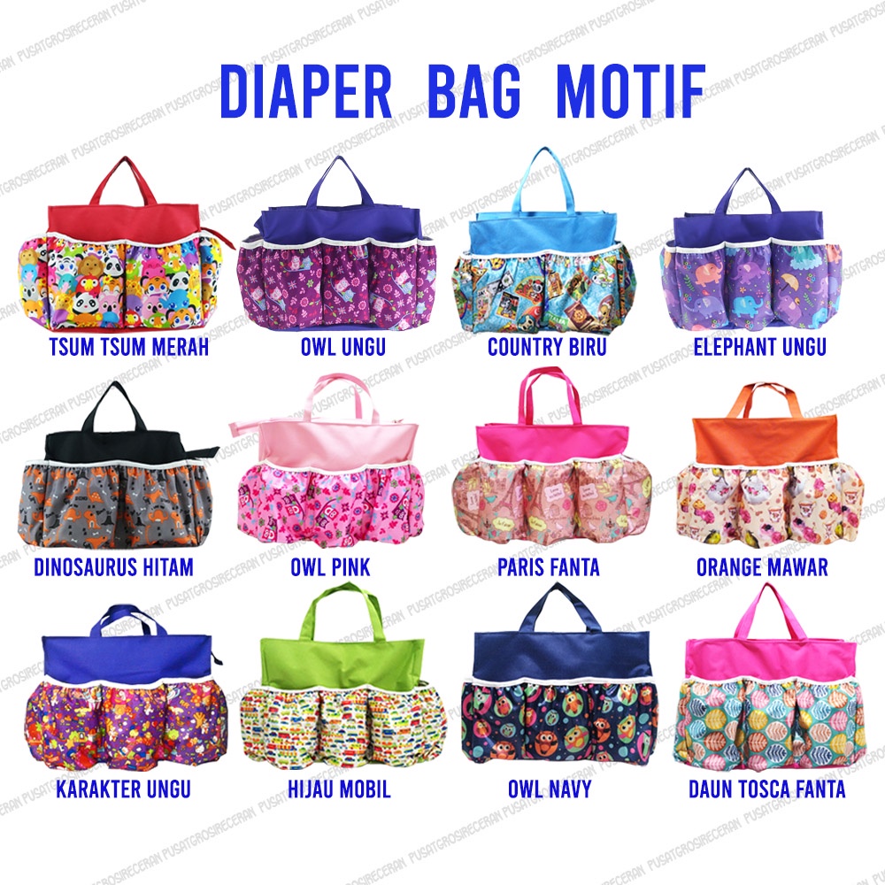 Jual Diaper Baby Bag Organizer Motif (Baby Bag Organizer Tas Botol Susu