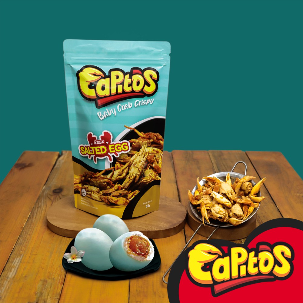 

Snack Baby Crab Crispy - Capitos Varian Rasa Salted Egg - 65g