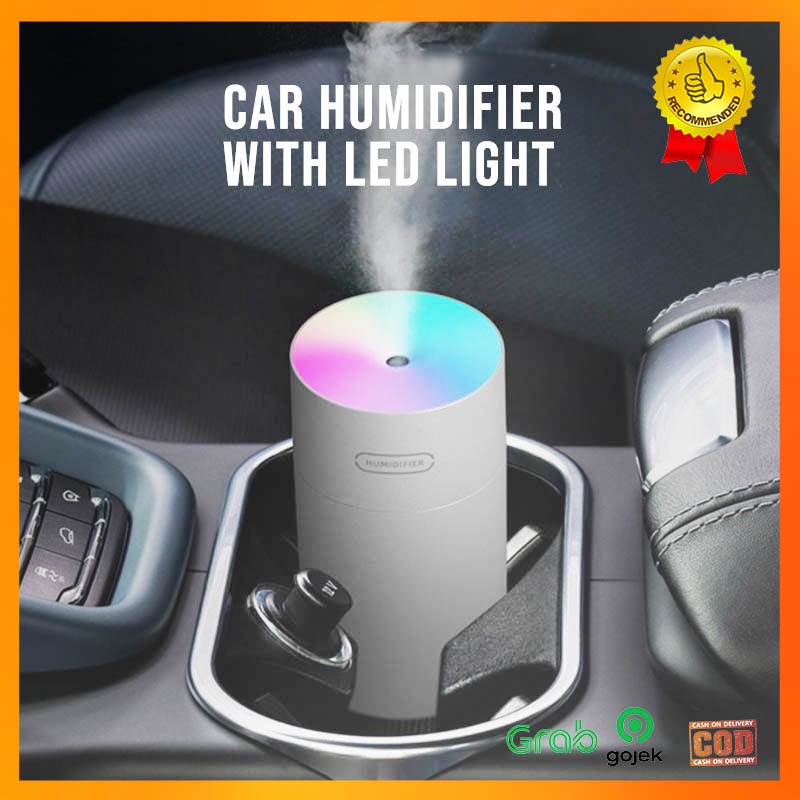 Car Humidifier Mobil Aromatherapy Diffuser LED Light Portable