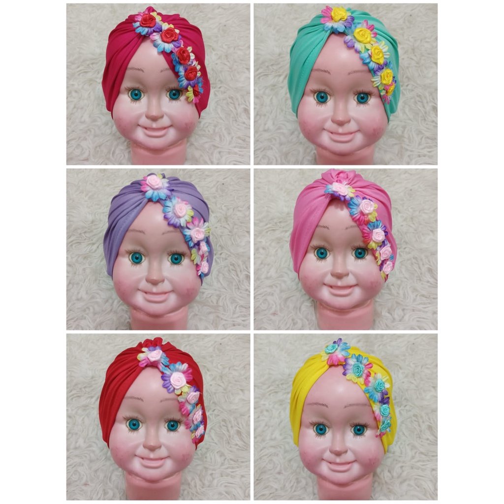 TERBARU Aksesoris Rambut Bayi Anak Bandana Hana / Turban Bayi Hana / Turban Bayi Perempuan / Turban Bayi 0 6 Bulan