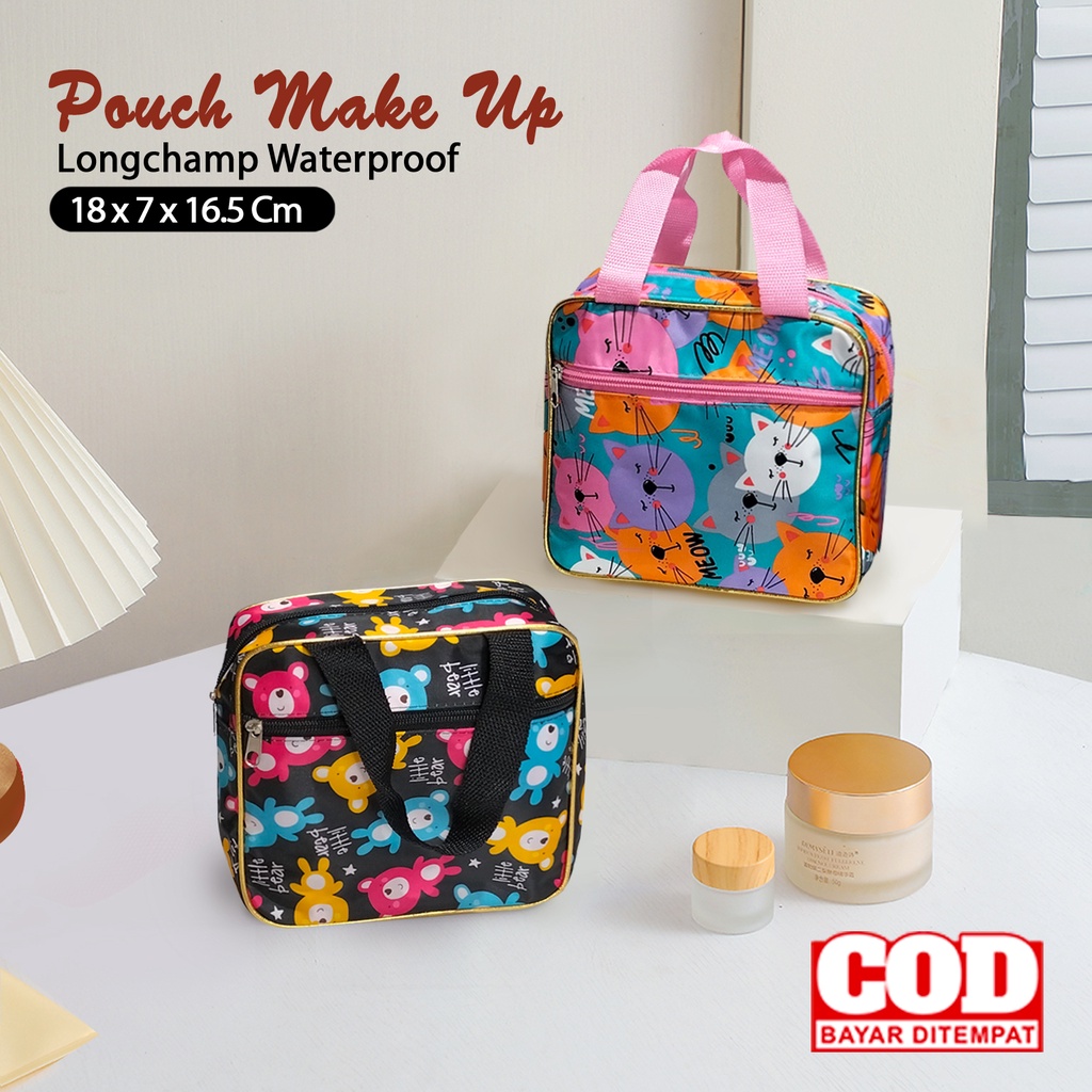 Tas make up terbaru pouch make up motif lucu tempat make up motif animals tempat alat make up tas tenteng make up