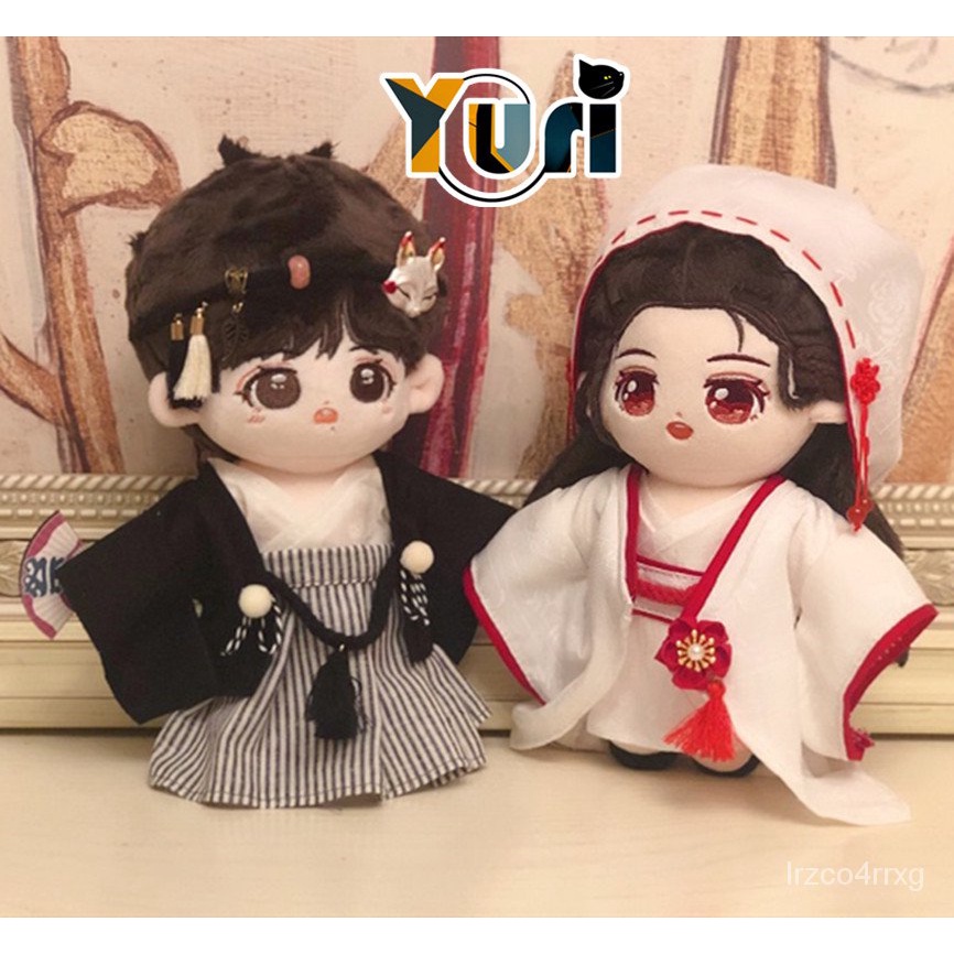 Yuri Hand Made Kimono Wedding Doll Clothes Cosplay Traditional Clothing Antique Toy Clothes 15cm 20c