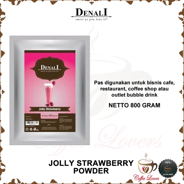 

DENALI FRAPPE POWDER JOLLY STRAWBERRY MINUMAN BUBUK RASA STRAWBERRY HOT DEAL