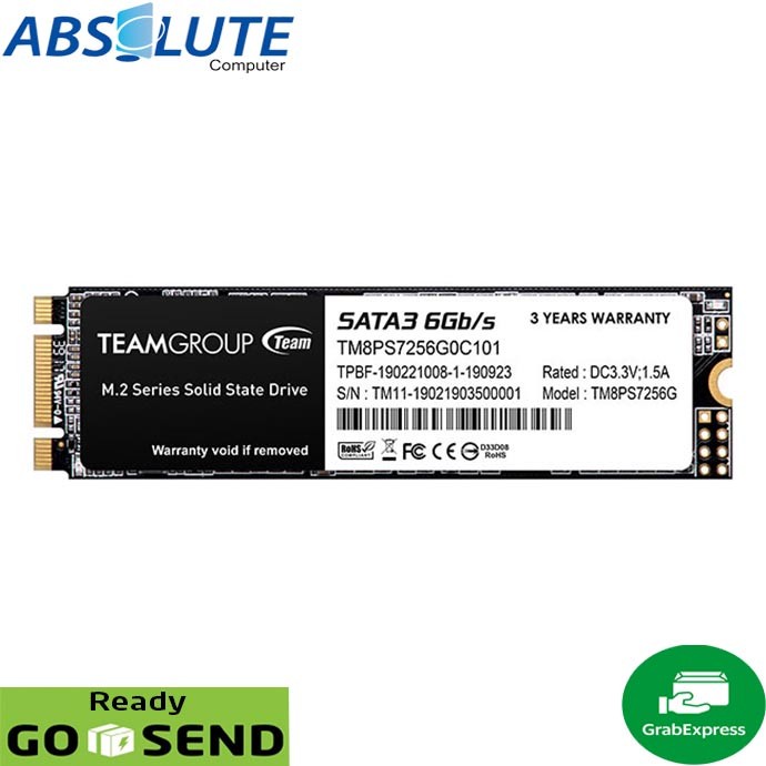 Team Group MS30 128GB 256GB M2 Sata SSD M.2 2280 Original 3th Resmi