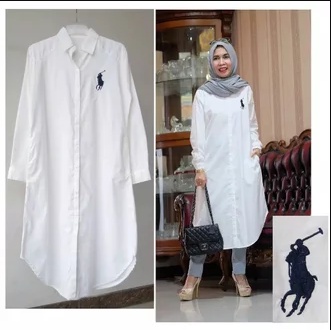 [COD] RRgemilang - Polo Long Tunik Pakaian Muslim Wanita Terkini