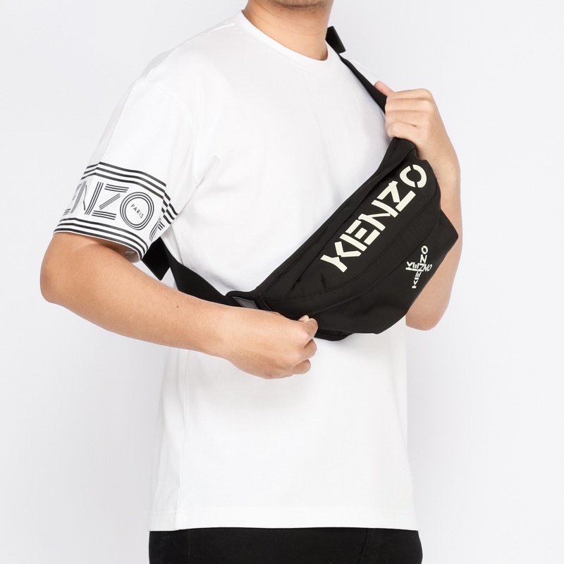 Ken. Bumbag Logo Cross Black White