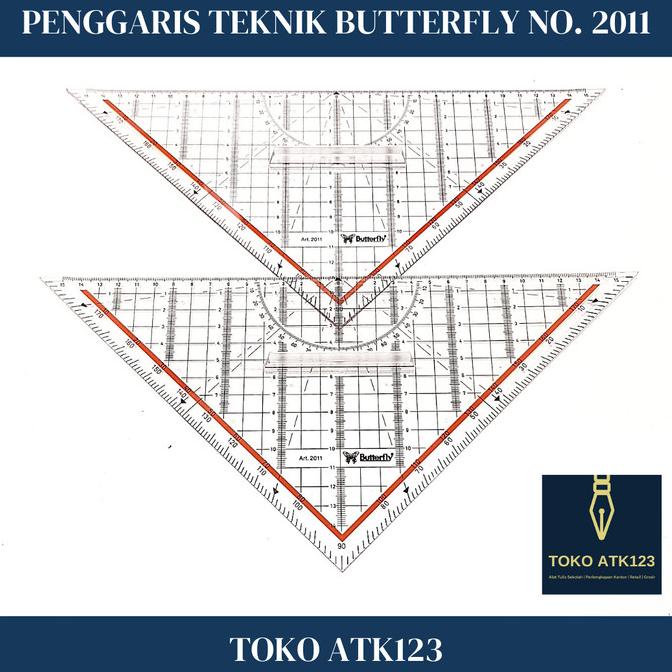 

((((()paling dicari] Penggaris Teknik / Penggaris Segitiga Merk Butterfly No. 2011