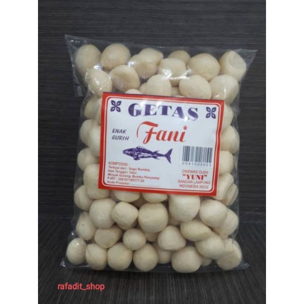 

Getas Garing Rasa Ikan Khas Lampung Netto. 250Gram