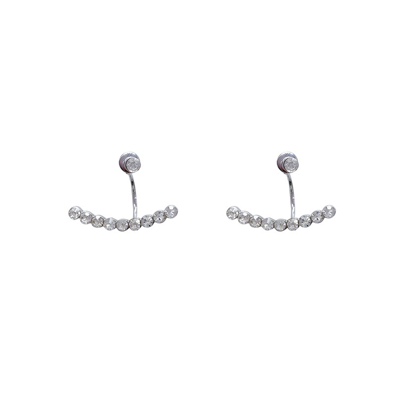Anting Tusuk Sterling silver 925 Hias Zircon Gaya Mewah High Quality Untuk Wanita