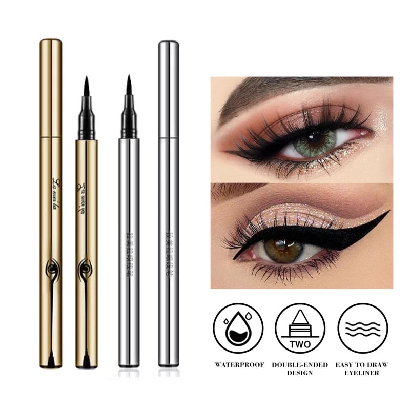 SHINE STAR - LAMEILA Eyeliner Gold / Silver Anti Air &amp; Keringat Eyeliner Spidol Korean Make Up (TERMURAH)