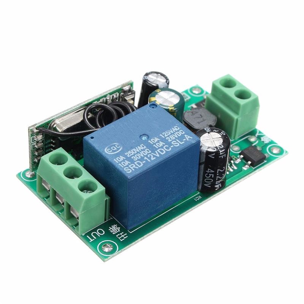 DC Remot Kontrol Pemancar Relay Nirkabel Rf Dc 220v 1ch 433mhz