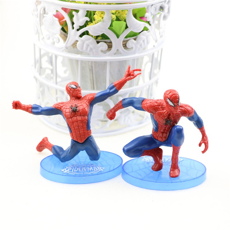 &lt;Available&gt; 7pcs/set Marvel The Avengers Spider Man Action Figures Spider Man Doll Model Toy Collectible Children Gifts